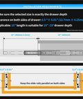 Installation diagram of Heavy Duty 100 Lb Full Extension Drawer Slides Set Two Piece Push To Open 16 Inch
