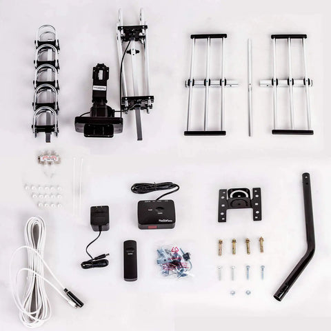Installation kit and mounting pole for Outdoor Amplified HDTV Antenna Up To 200 Mile Range With 360 Degree Rotation For Free HD 4K 1080P Channels.