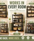Heavy Duty 3 Tier Kitchen Storage Shelf Boltless Metal Rack With Adjustable Shelves Up To 1200 Lbs Total Ideal Pantry Organizer