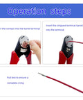 Operation steps for DT Series Pin And Socket Connector Kit With 50 Male Pins And 50 Female Sockets, 16 Gauge Solid Contacts For 14 20 AWG Wire