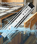 Heavy Duty 500 Lb Side Mount Drawer Slides For Industrial Cabinets With Locking Mechanism, 76mm Wide, Pair Included, Non Detachable Design, 0.77 Inch Clearance On Each Side For Smooth, Solid Drawer Operation. side view in RV kitchen