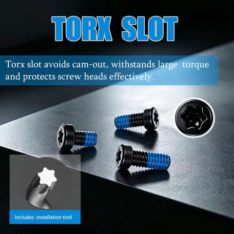 Heavy Duty Standard Head Gunsmithing Screws Rock Solid Fillister Design with Torx slots and included installation tool.