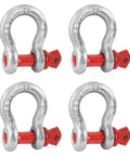 Street Savvy And Trail Tough 2Ton D Ring Shackles Rated At 4400 Lbs, Forged Steel Clevis Rigging Links For Heavy Duty Towing And Lifting, Built Like A Tank 10 Pack