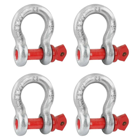 Street Savvy And Trail Tough 2Ton D Ring Shackles Rated At 4400 Lbs, Forged Steel Clevis Rigging Links For Heavy Duty Towing And Lifting, Built Like A Tank 10 Pack
