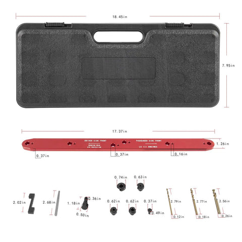 Pro Grade Manifold Drill Template For GM LS Engines 4.8L 5.3L 6.0L Chevy Removal Tool Kit with case and components