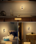 2 Pack Plug In Night Light With Dusk To Dawn Sensor Adjustable Brightness Soft White Glow for kitchen, corridor, and bedroom