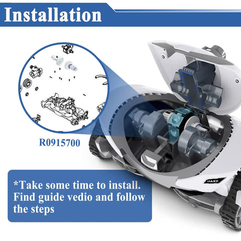 Installation guide for 2-Pack R0915700 Drive Shaft Assembly For Atlas And Atlas XT Pool Cleaners with diagram and open view