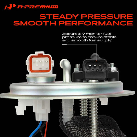 Electric Fuel Pump Module Assembly With Pressure Sensor For Kia Sedona 2011 2012 2013 2014 V6 3.5L close up showing connectors and assembly design.