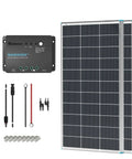 200 Watt Solar Panel Kit With Two 100W Panels And 30A PWM Charge Controller For RVs Boats Trailers Campers Off Grid Living