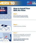 MERV 10 20x20x1 Pleated Air Filter Six Pack For AC Furnace And HVAC Systems Made In USA installation guide.