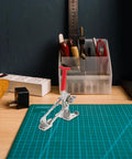 Rugged Heavy Duty Metal Toggle Clamp Latch Hasp for Boxes and Suitcases on woodworking table