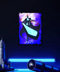 Solo Leveling Igris Shadows and Monsters Metal Wall Art Magnet Mounted Premium Poster on dark wall next to futuristic decor.