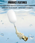 Float Valve With Brass Adapter For Portacool Swamp Coolers Part 6018058 submerged in water with bubbles