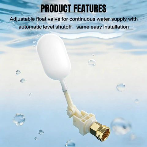 Float Valve With Brass Adapter For Portacool Swamp Coolers Part 6018058 submerged in water with bubbles