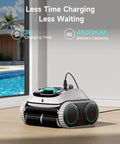 Cordless 4 In 1 Pool Cleaner For Inground And Above Ground Pools Up To 1614 Sq Ft With Wall Waterline Cleaning 150 Minute Runtime charging
