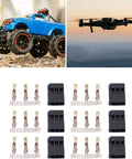 100 Sets Of 3 Pin Servo Connector Kit For Soldering To Receivers, Durable Crimp Pins And Terminal Connectors For RC Planes