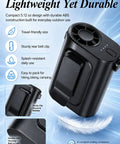 Ultra Lightweight Clip On Waist Fan For Outdoor Adventures Portable Belt Mounted Cooling Splash Proof ABS Build Everyday Gear