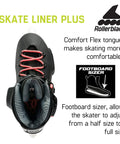 Twister XT Women's Fitness Inline Skates For Urban Cruising And Daily Commutes Black Mint Premium Liner Top View