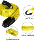 2 Pack 10 Ft Long 2 In Heavy Duty Lifting Slings Straps Polyester Flat Webbing For Rigging, Towing, Close-up details
