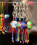 Heavy Duty Metal Swivel Lanyard Snap Hook Kit With Matching Split Key Rings For Everyday Carry Bag Charms and DIY Jewelry. Colorful designs.