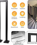 Built Like A Tank U Shaped Handrail For Indoor Stairs Outdoor Steps Heavy Wrought Iron Railing Wipe Clean Finish Zero Fuss Setup Industrial Flair Levels Up Any Space Front Porch Backyard In Matte Black 85 Cm, angled view of sturdy handrail with clear design features.