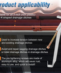 Gutter Hanger Kit For 5 Inch K Style Aluminum Gutters With Pre Installed Rust Resistant Screws Hidden Brackets And Quick Clips Includes One Quarter Inch Hex Drill Bit Ten Pack For Easy Mounting shown in use on gutter