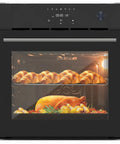Built-In 24-Inch Electric Wall Oven With 2.5 Cu Ft Convection, 8 Cooking Modes, 500 F Max, Stainless Steel Touch Panel in use