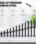 181-Piece M6 X 15-80mm Hex Socket Cap Bolts Hardware Kit For Cribs And Furniture Made of Premium Carbon Steel