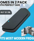 Ultra Absorbent Refrigerator Drip Pad For Water Dispenser Spills, Fast Drying Mat That Catches Moisture And Wipes Up Quick, Easy To Clean And Reuse, Keeps Your Fridge Floor Dry, No Mess Stain Free, Rectangular Water Tray Saver, showcased in a 2-pack with size 8.2 x 3.1 inches.
