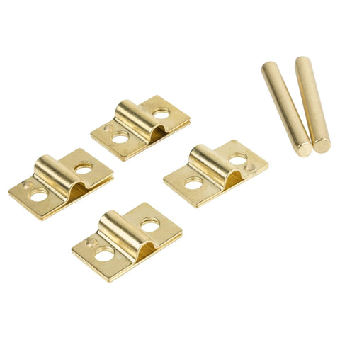 Brass Plated Friction Hinge Support Set With Adjustable Mirror Mount Brackets And Swivel Dresser Harp Hardware For Heavy Duty Steel Replacement Parts Featuring Boss Grade Fittings And Smooth As Butter Swinging Action