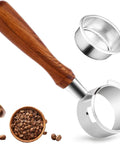 54mm Bottomless Espresso Portafilter with wooden handle and filter basket for Barista Pro BES878 Barista Express BES870