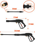 Pressure Washer Gun Replacement With Extension Wand Kit For Electric Washers, Easy Install Trigger Handle With 5 Nozzles