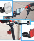 2 Pack Bike Front And Rear Reflectors Kit For Mountain Bikes, Spoke Reflectors For Wheels, mounted on handlebar and seat post