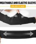 4 Pack Cut Resistant Arm Sleeves With Thumb Holes And Without, Thin Skin Protection, Black And Gray, Arm Guards for elastic fit