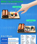 Mini telegraph model from 5 In 1 STEM Kit For Kids Ages 8 12 13 Hands On Wooden Building Toys With 3D Puzzles Circuit Experiments