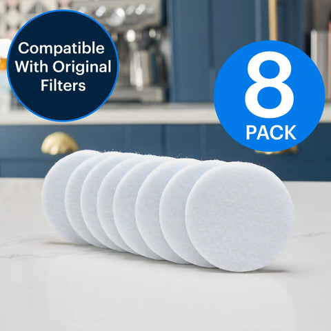 8 Pack Cold Brew Coffee Filters Replacement Bags Food Grade Polypropylene Fits Most Cold Brew Makers 2.75 Inch Diameter