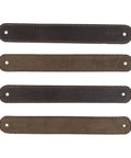 Set Of Four Full Grain Leather Drawer Handles Handmade In Bourbon Brown With Pre Made Holes For Easy Installation Durable And Stylish Furniture Hardware For Dressers Armoires And Cabinets Ideal For DIY Renovations