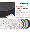 Super Cool 40 Pc Sandpaper Discs With Hook Loop Design And Eight Holes For Sanders ranging from Rough 60 to Super Fine 10000 Grit