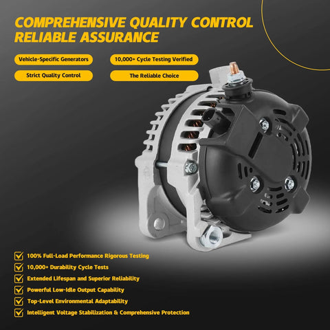 Alternator Replacement For Jeep Wrangler 07-11, Chrysler Town And Country 08-10, Voyager 08, Dodge Grand Caravan 08-10