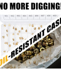 Holley Carburetor Main Jet Kit 64-99 Size Assortment, 72 Jets, 2 Each, 1/4-32 Thread, case with brass jets visible
