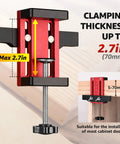 Top Shelf Adjustable Cabinet Door Positioning Jig with clamping thickness up to 2.7in for frameless or face frame cabinetry.