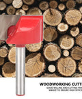 Heavy Duty Tungsten Steel Router Bit With 6mm Shank For CNC Carving Wood MDF PVC Slotting Bottom Cleaner Tool on wood background.
