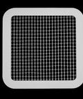 10pcs Hair Catcher for Shower Drain, Four Ears Round, white plastic grid drain cover, square shape, designed to catch hair and debris.