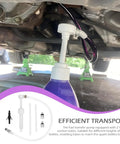 Heavy Duty Manual Transmission Fluid Pump Kit For Fast Gear Oil Exchange And Brake Bleeding with suction tubes under a car.