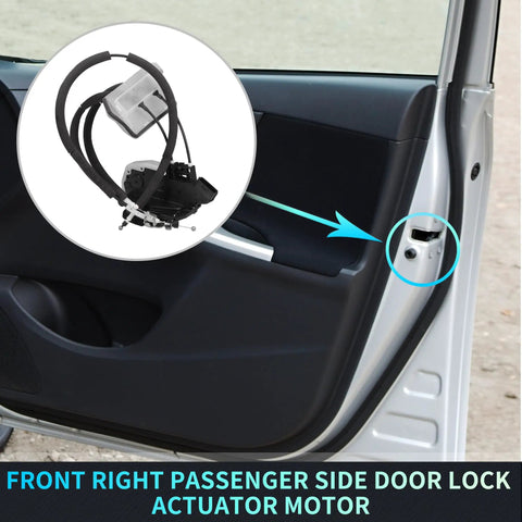 Front Right Passenger Side Power Door Lock Actuator With Cable For Infiniti Q50 2014 2020 Replacement Door Latch Assembly No 805004HB0A Black