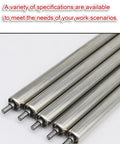 Heavy Duty Stainless Steel Conveyor Rollers Idler Pulleys For Belt Systems 5 Pack, close-up view of 1000mm rollers.