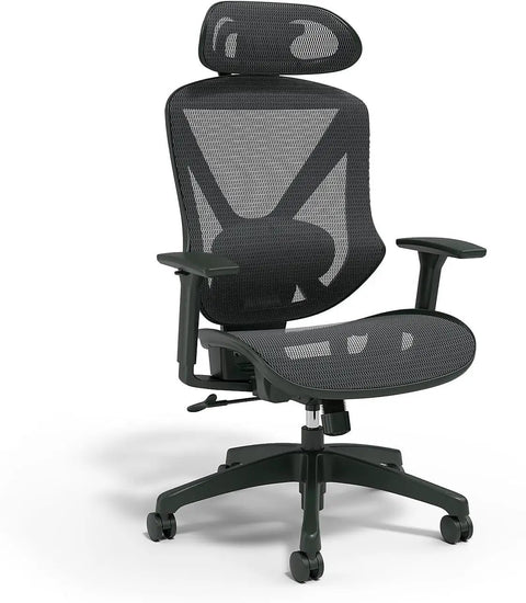 Ergonomic Mesh Task Chair With Lumbar Support And Adjustable Height For All Day Comfort, Breathable Black Office Seat