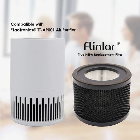 2-Pack Replacement Filter For TaoTronics TT-AP001 And VAVA VA-EE014 Air Purifiers, 3-In-1 True HEPA Filtration with Activated Carbon.