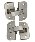 2 Pack Heavy Duty Stainless Steel Cabinet Hinges With Concealed Adjustable Design For Corner Cabinets Rust Resistant Smooth Operation