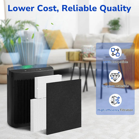 Air purifier with HPA300 Compatible Replacement Filter Kit For Air Purifiers With 3 HEPA Filters And 4 Carbon Pre Filters